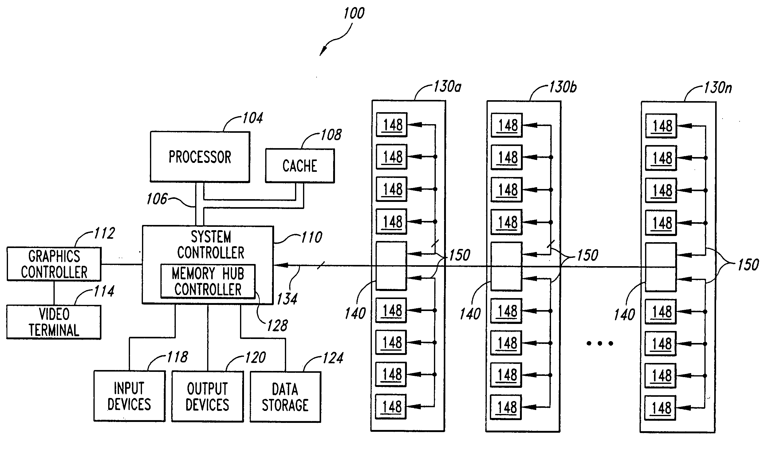 Memory module and method having on-board data search capabilities and processor-based system using such memory modules