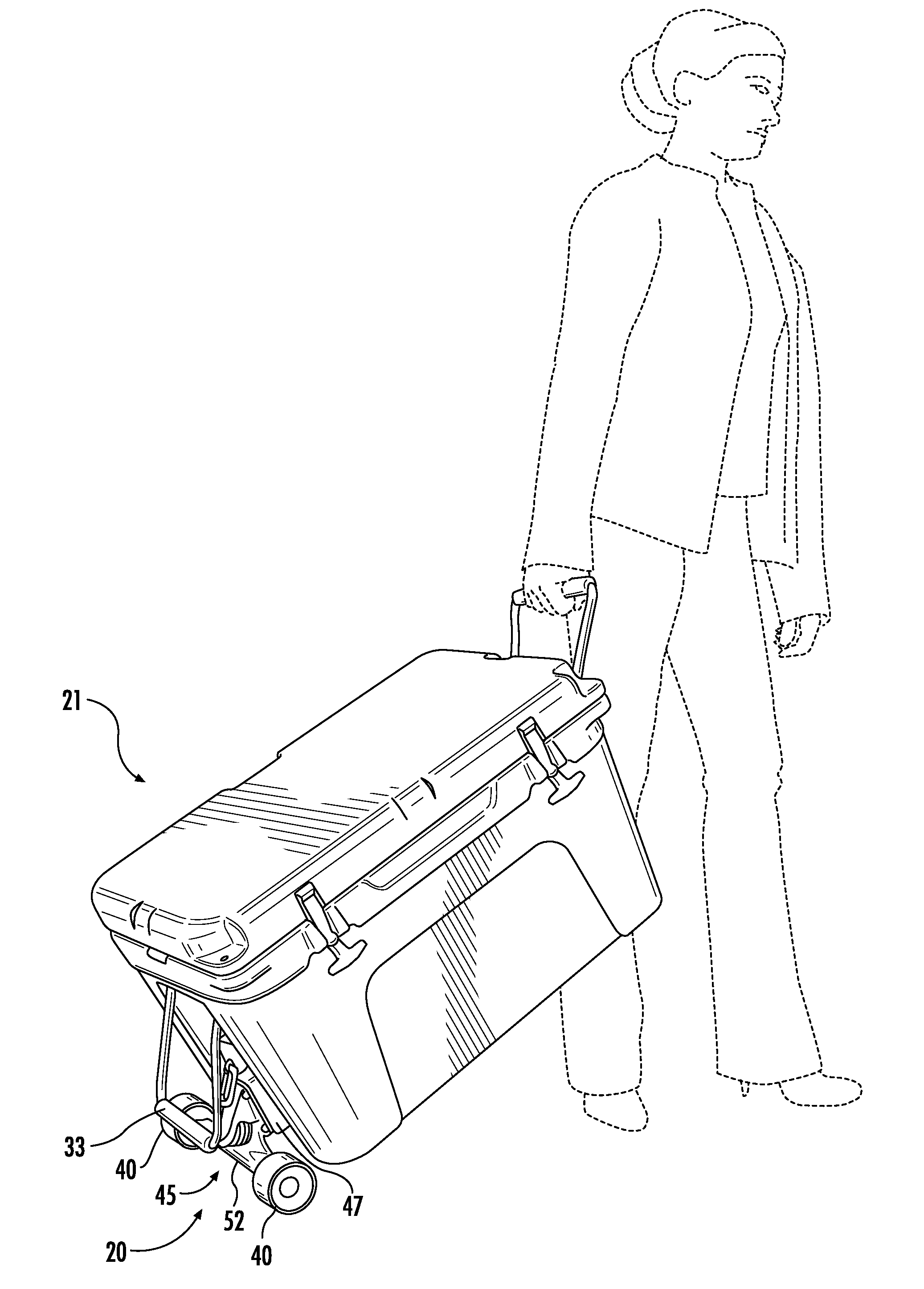 Cooler transporting device