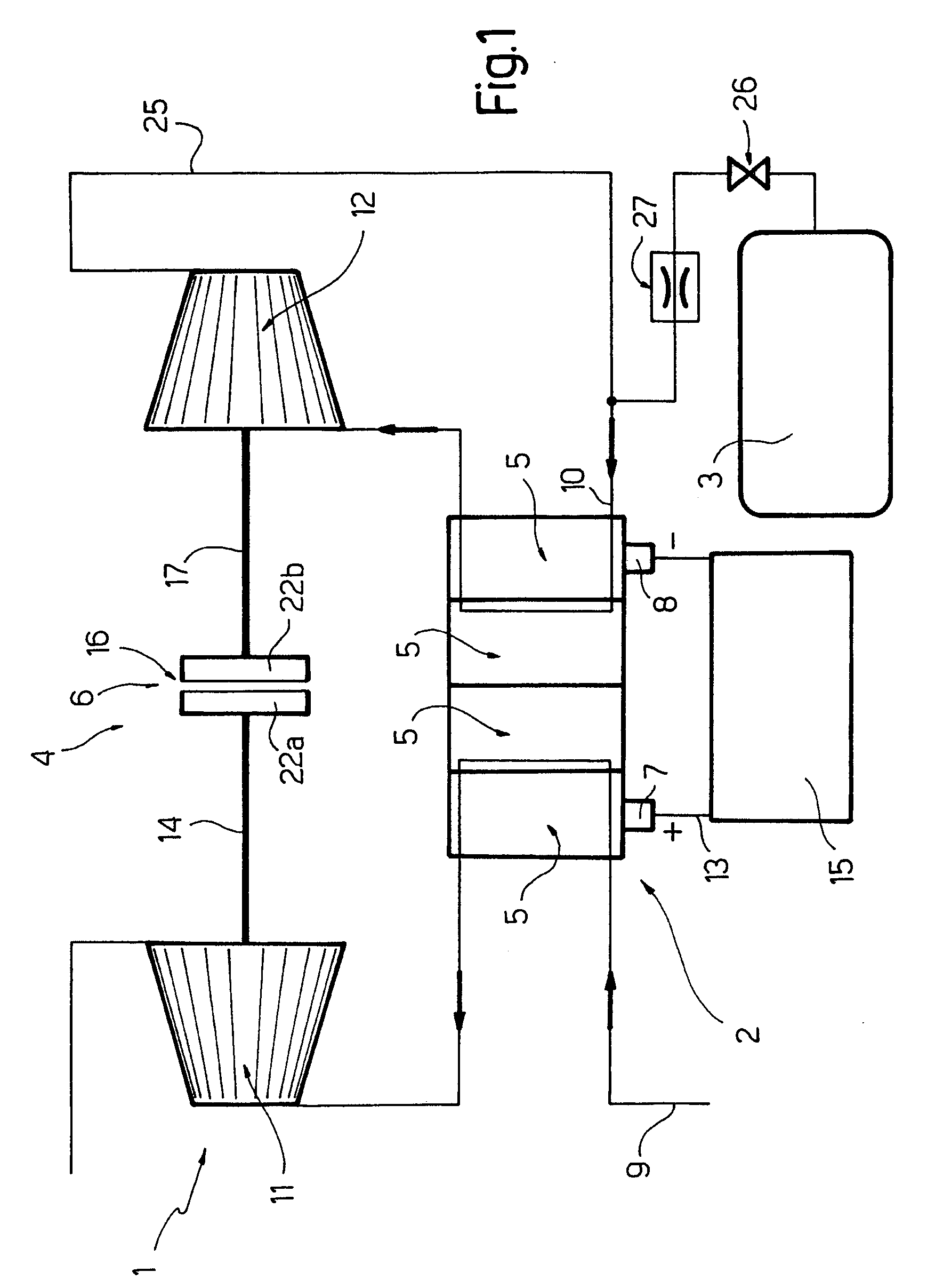 Recirculating assembly for a fuel cell system