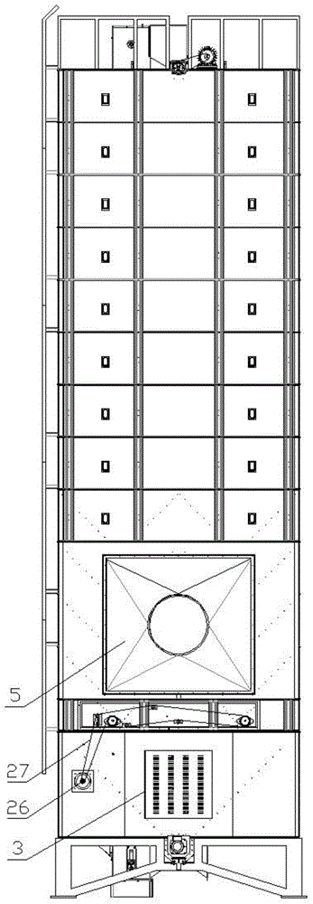 Circulating dryer for cereals