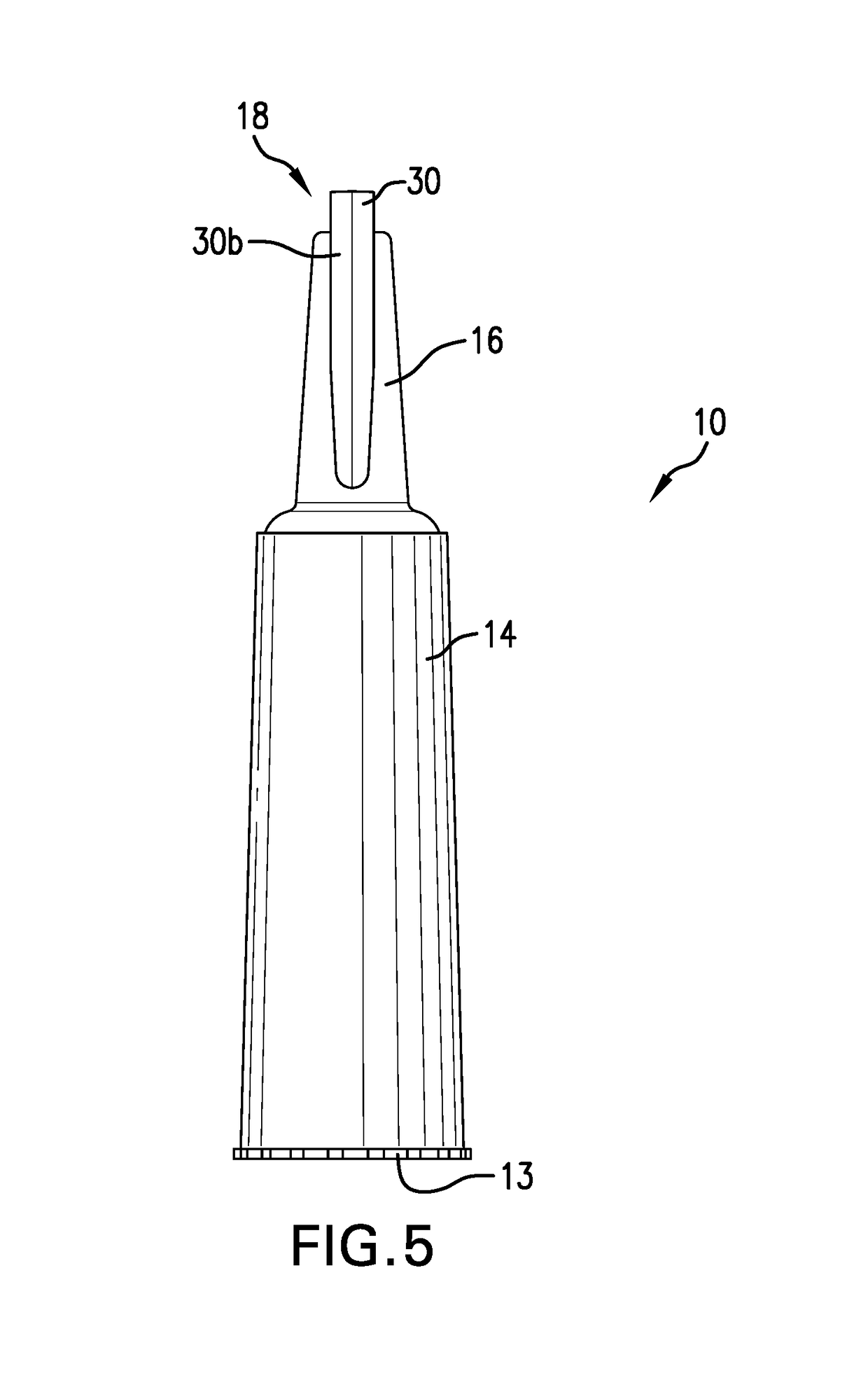 Applicator with breakaway cap