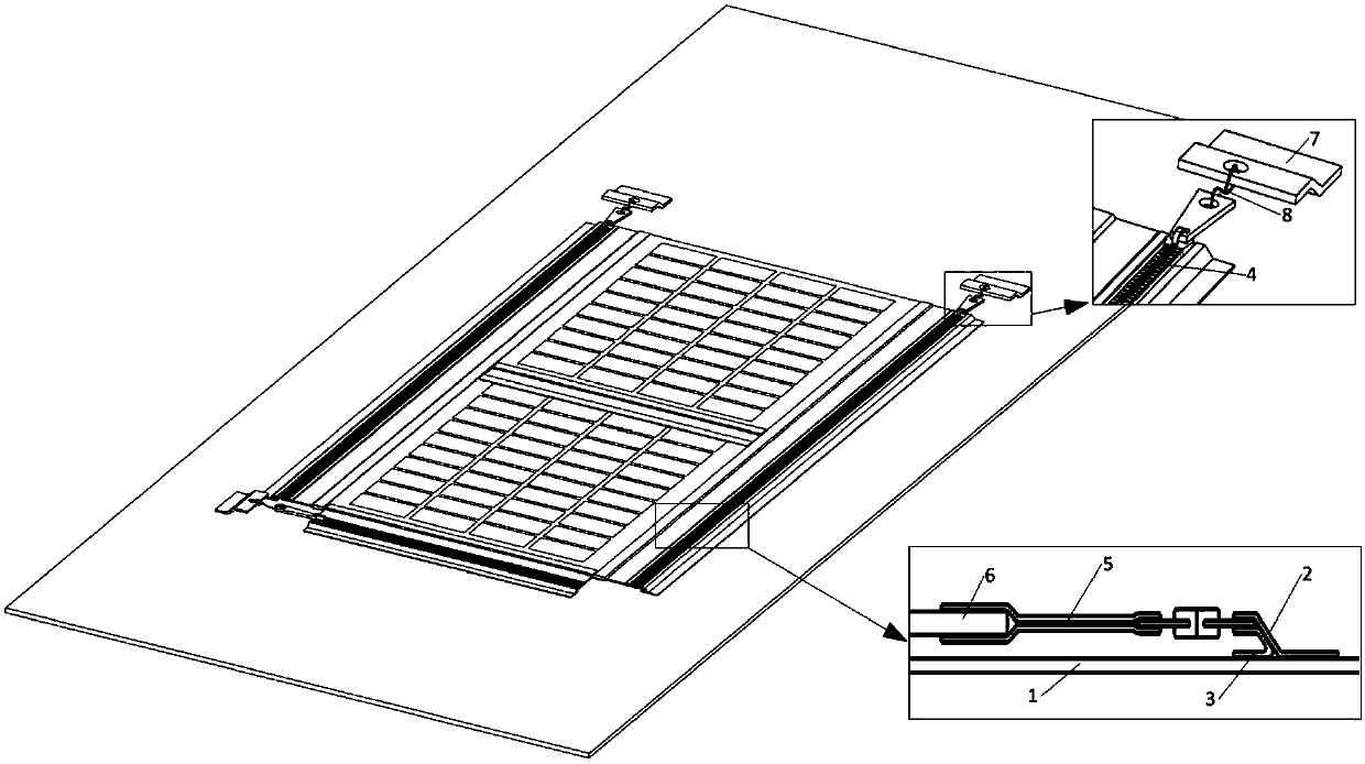 Quick laying device for aerostat solar cells