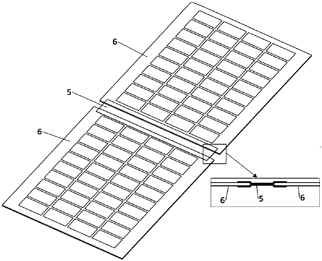 Quick laying device for aerostat solar cells