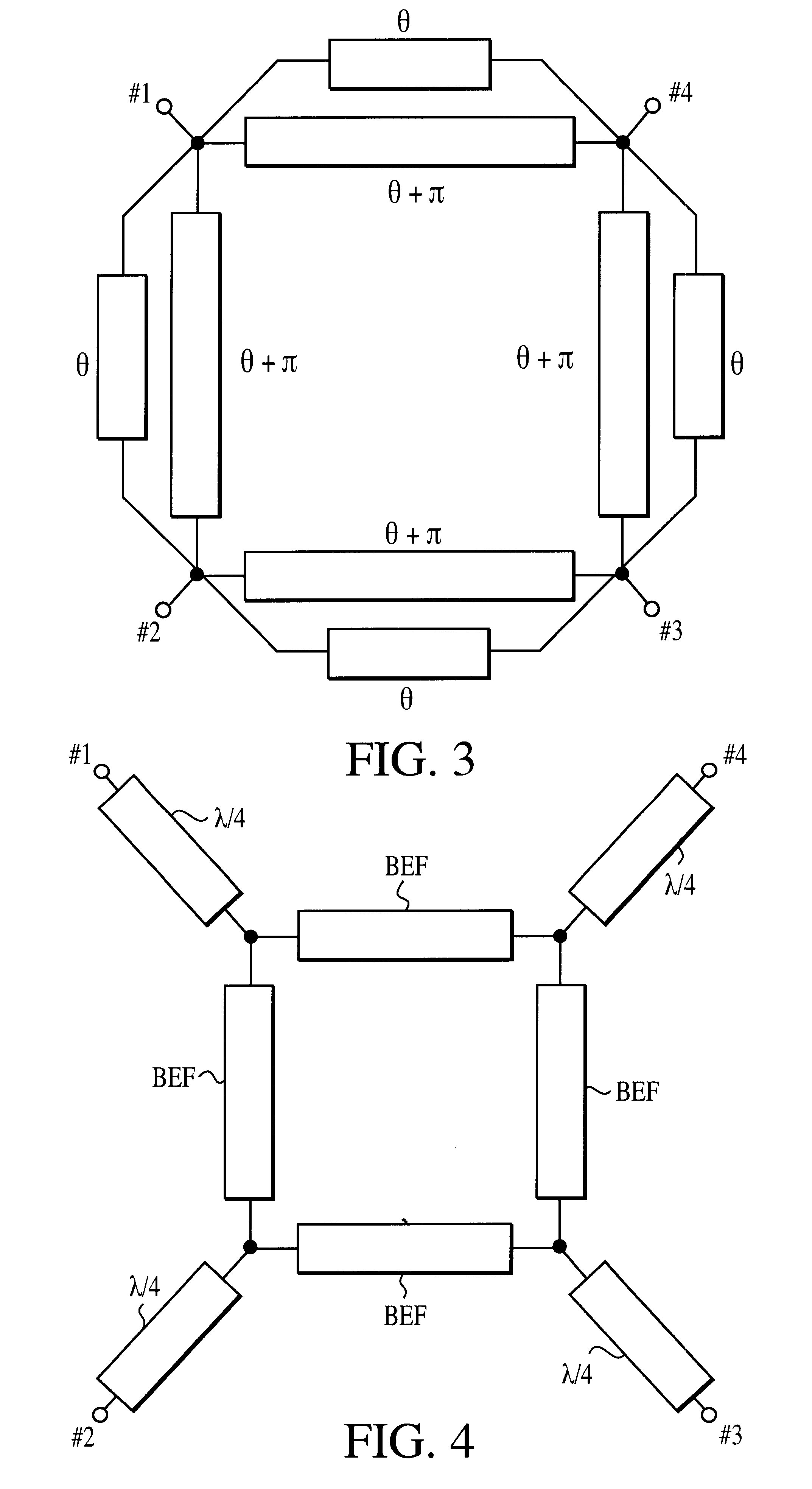 Communication device having a spurious wave blocking circuit formed of a plural fundamental pattern