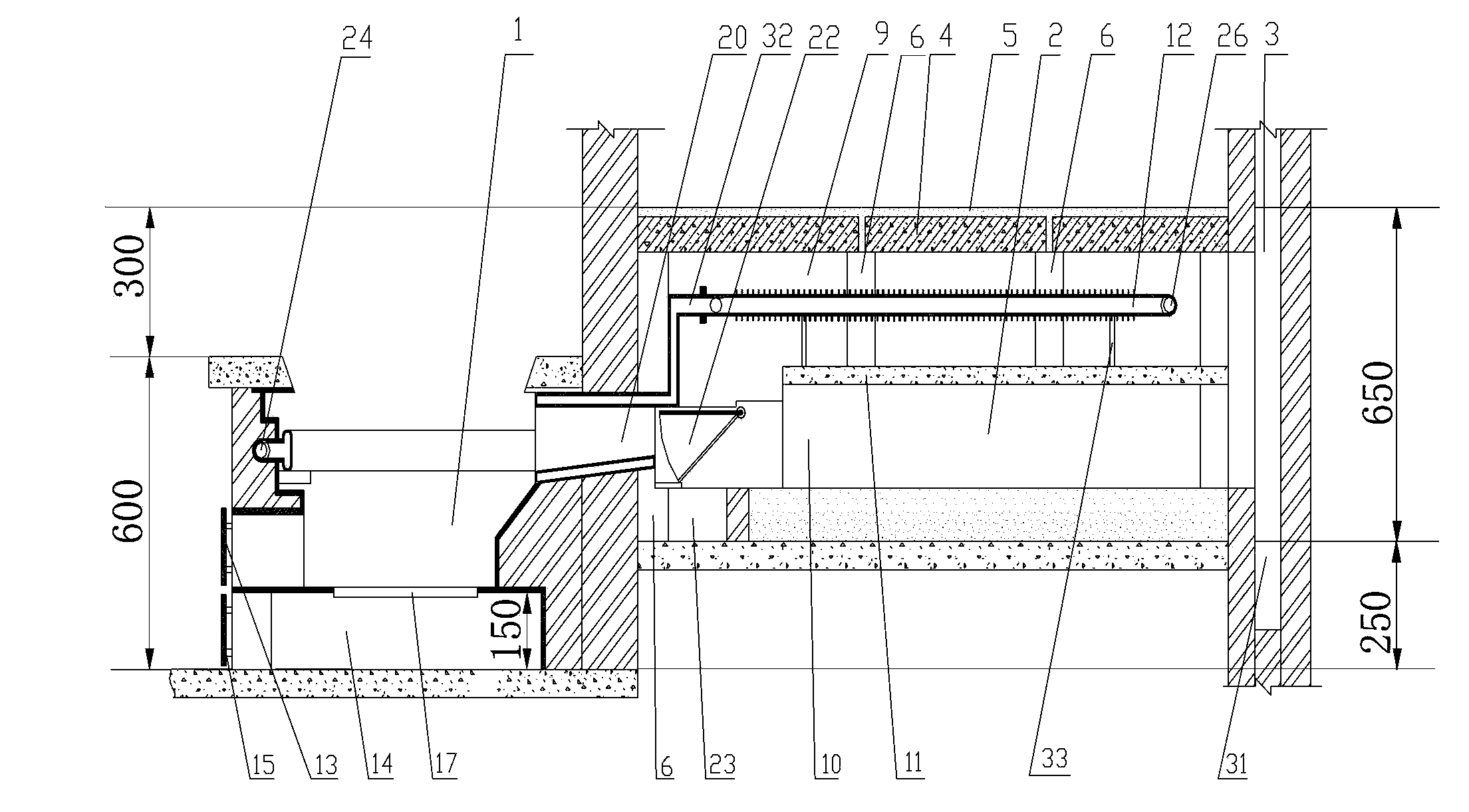 Thermal storage heated brick bed capable of being warm in winter and cool in summer