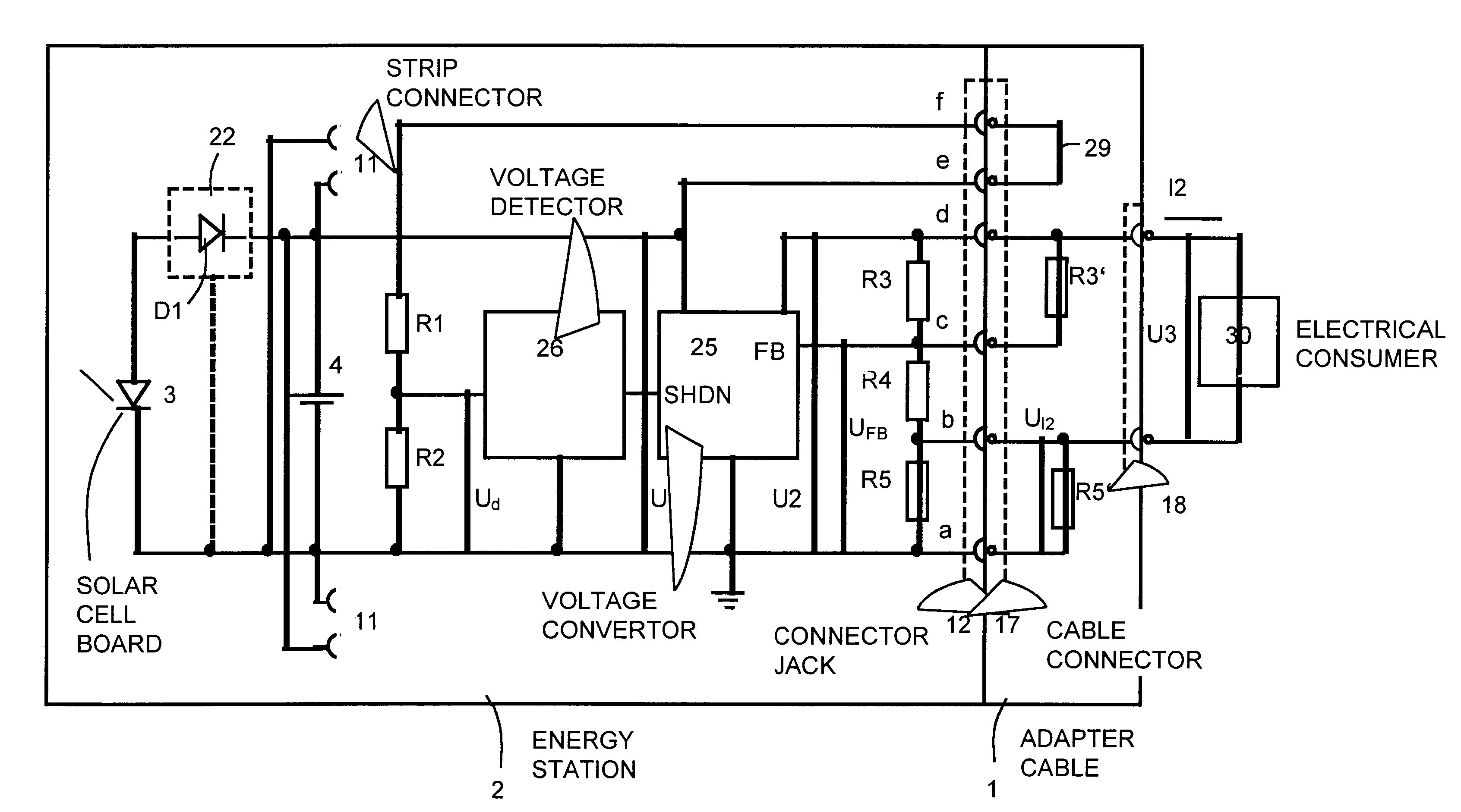 Universal power supply for different small electrical devices