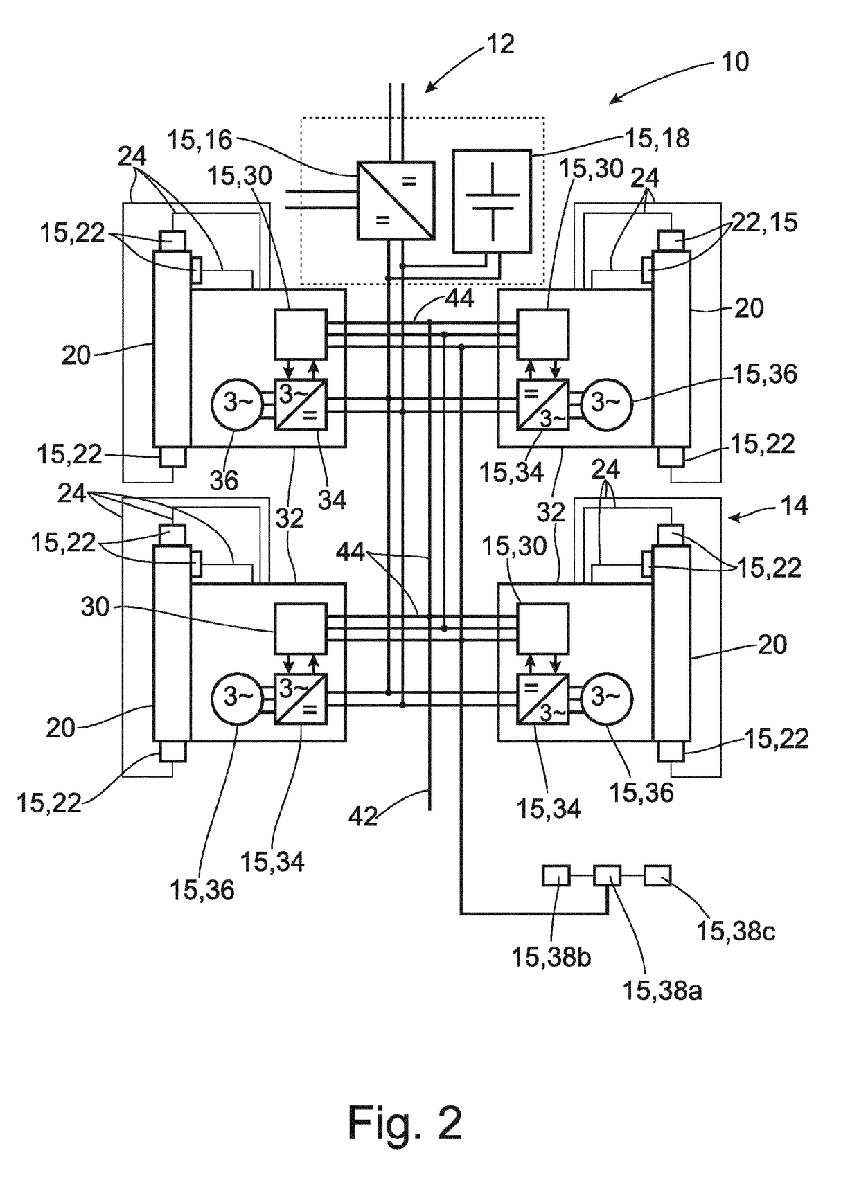 System Architecture For An Active Chassis System On A Motor Vehicle