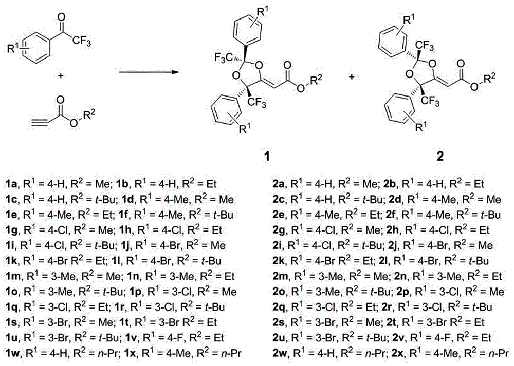 Method for preparing trifluoromethyl functionalized 1,3-dioxolane