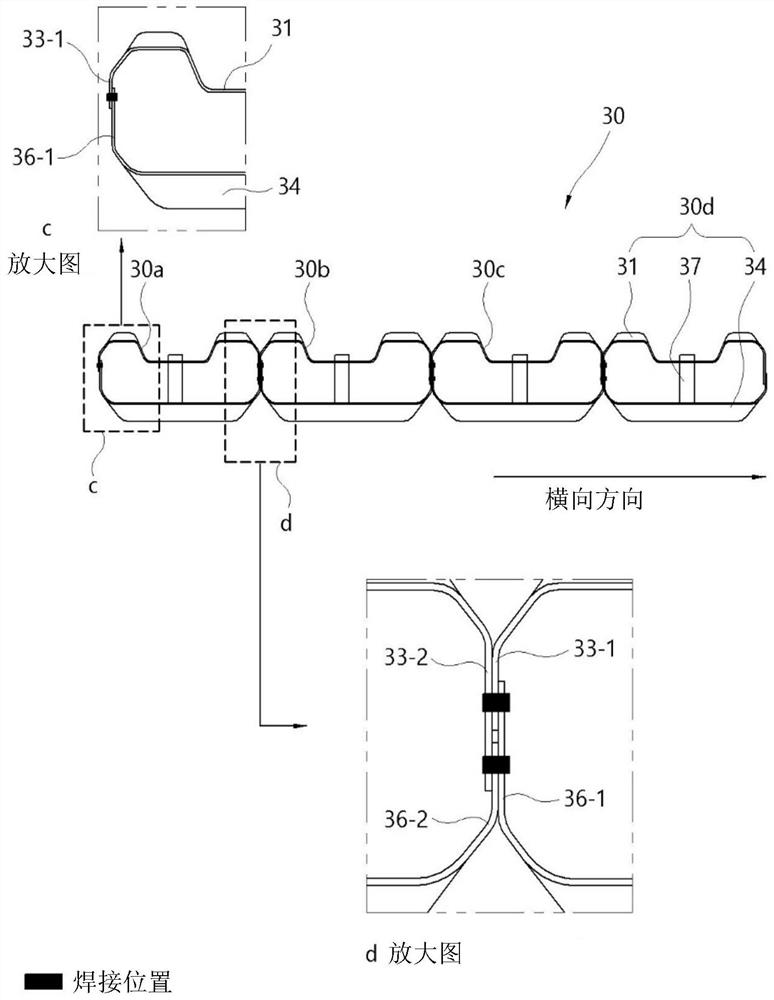 Parallel side beam structure for electric vehicle