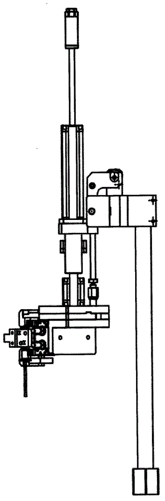 Material discharging mechanism of core column welding machine