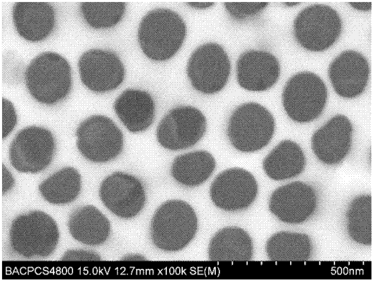 Method for preparing anodic aluminum oxide (AAO) template with large pore diameter and thin wall on silicon substrate