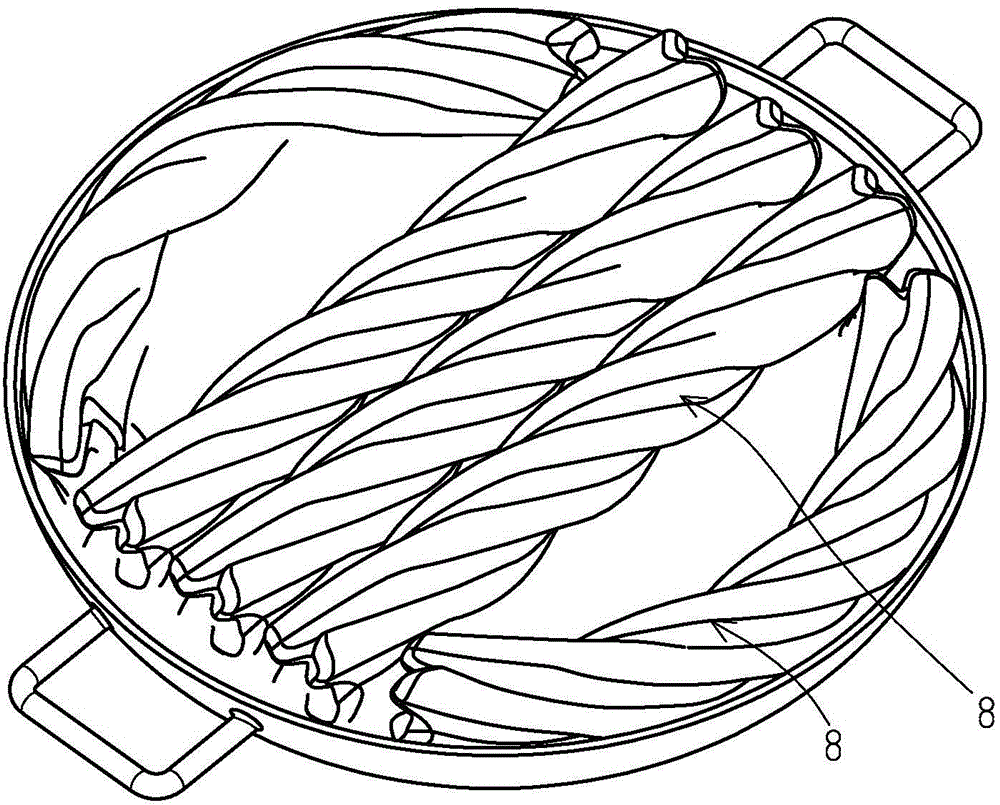 Design method for cooker used for manufacturing fried bread sticks