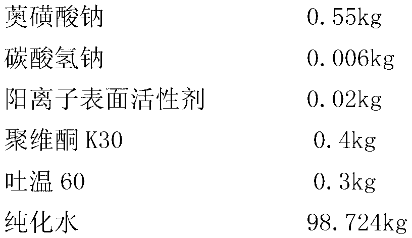 Sodium gualenate aqueous solution