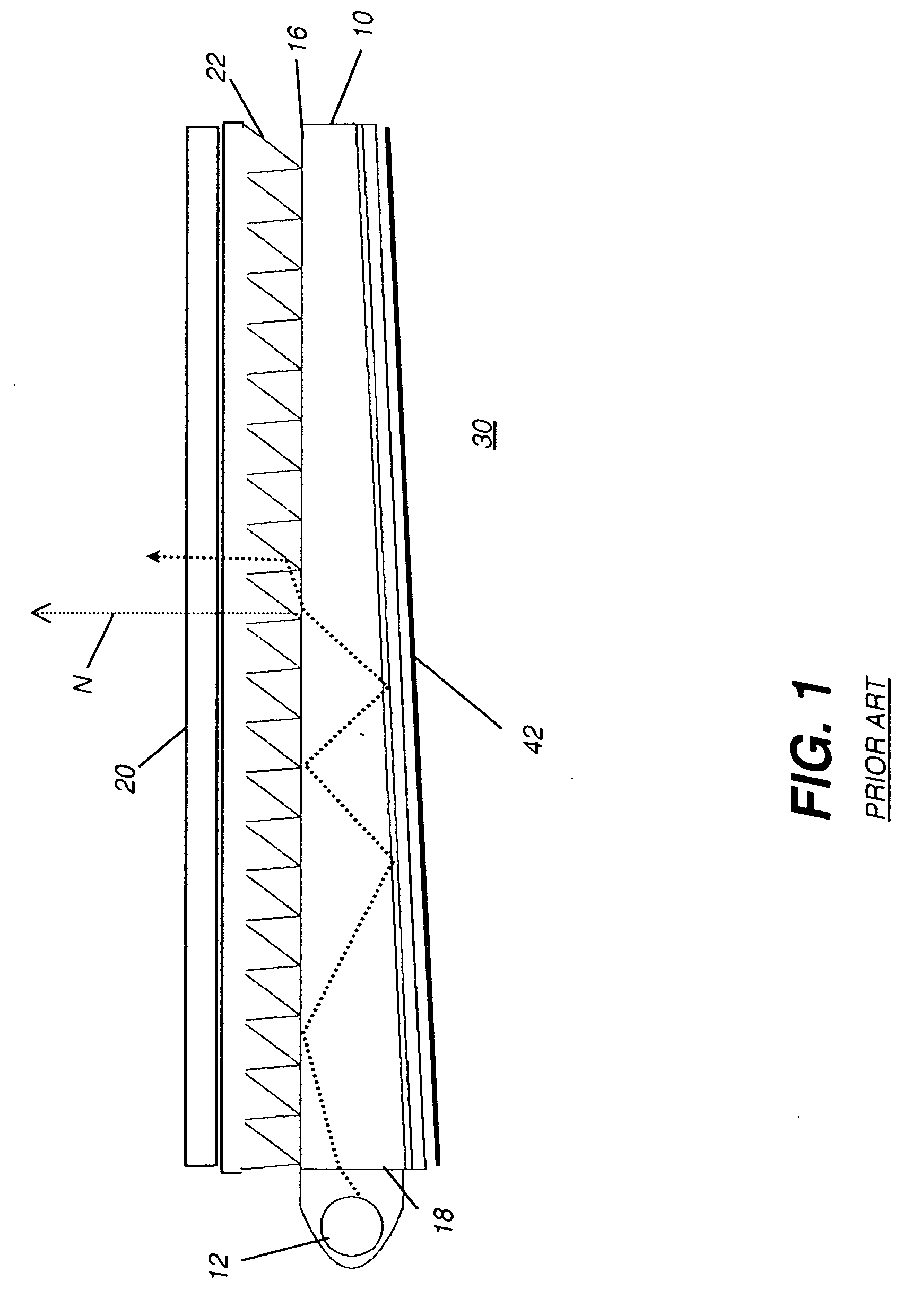 Turning film having variable pitch