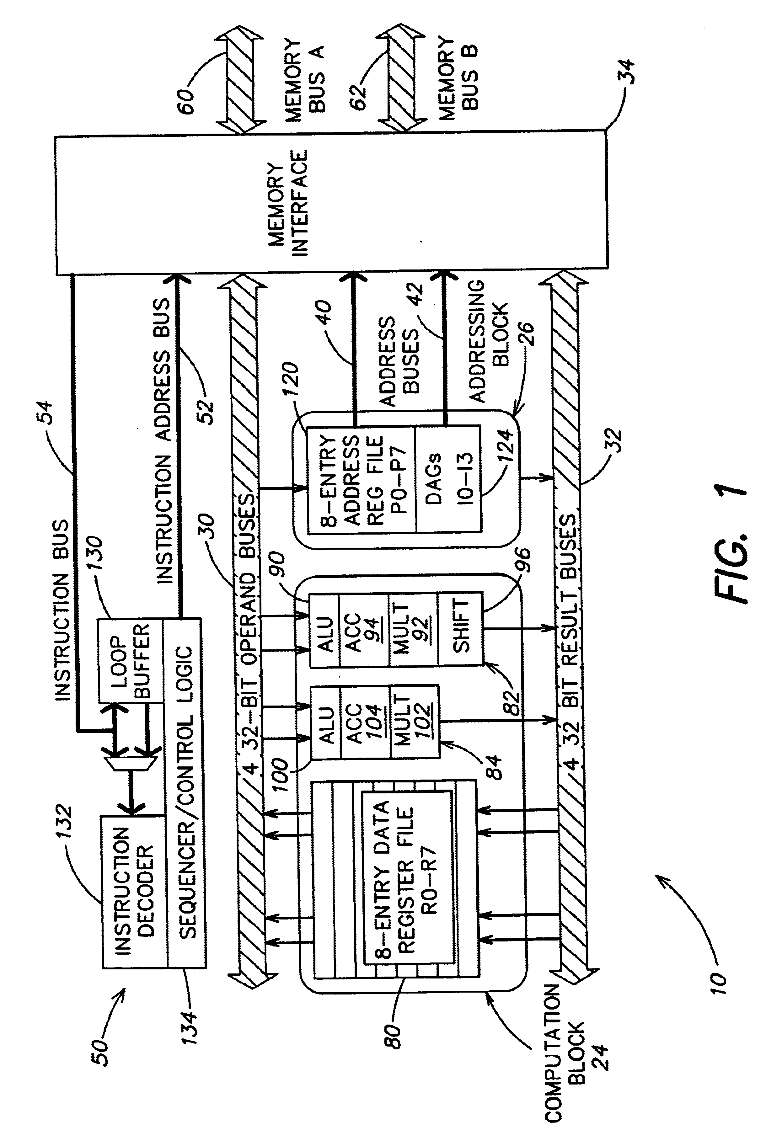 Digital signal processor computation core with pipeline having memory access stages and multiply accumulate stages positioned for efficient operation