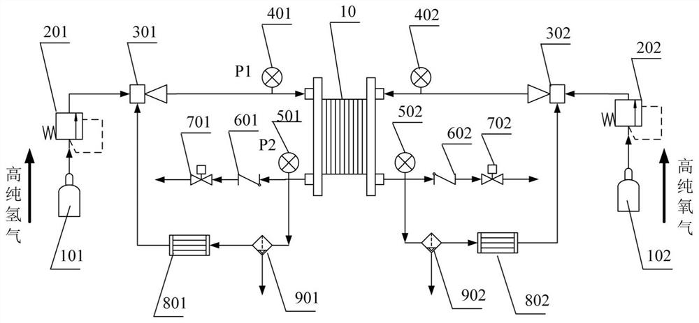 Double-ejector circulating system of proton exchange membrane fuel cell