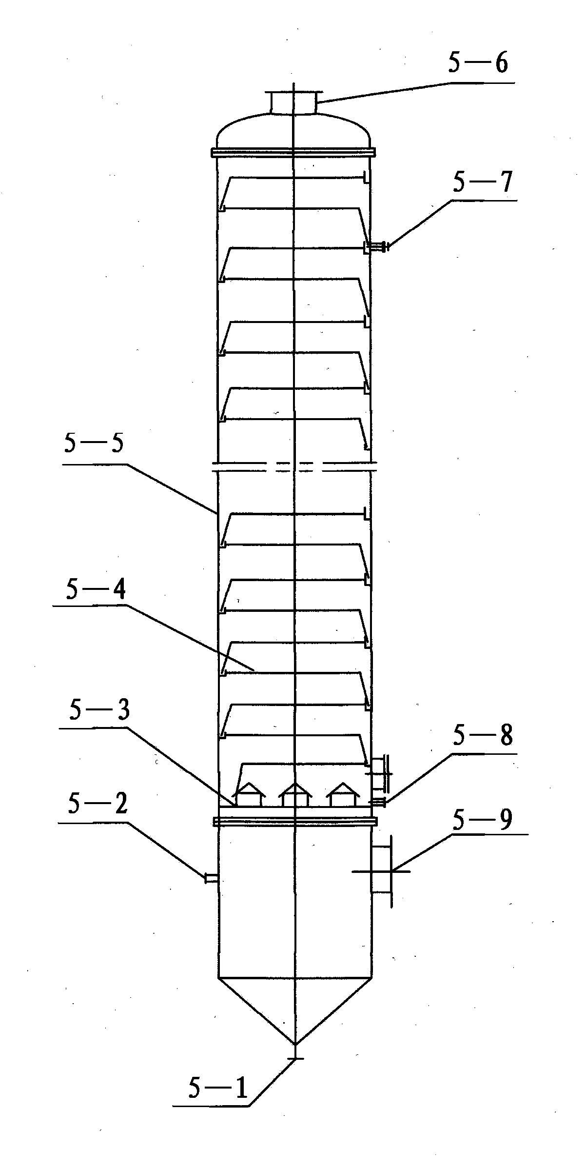 Method and equipment for production of adiponitrile from adipic acid