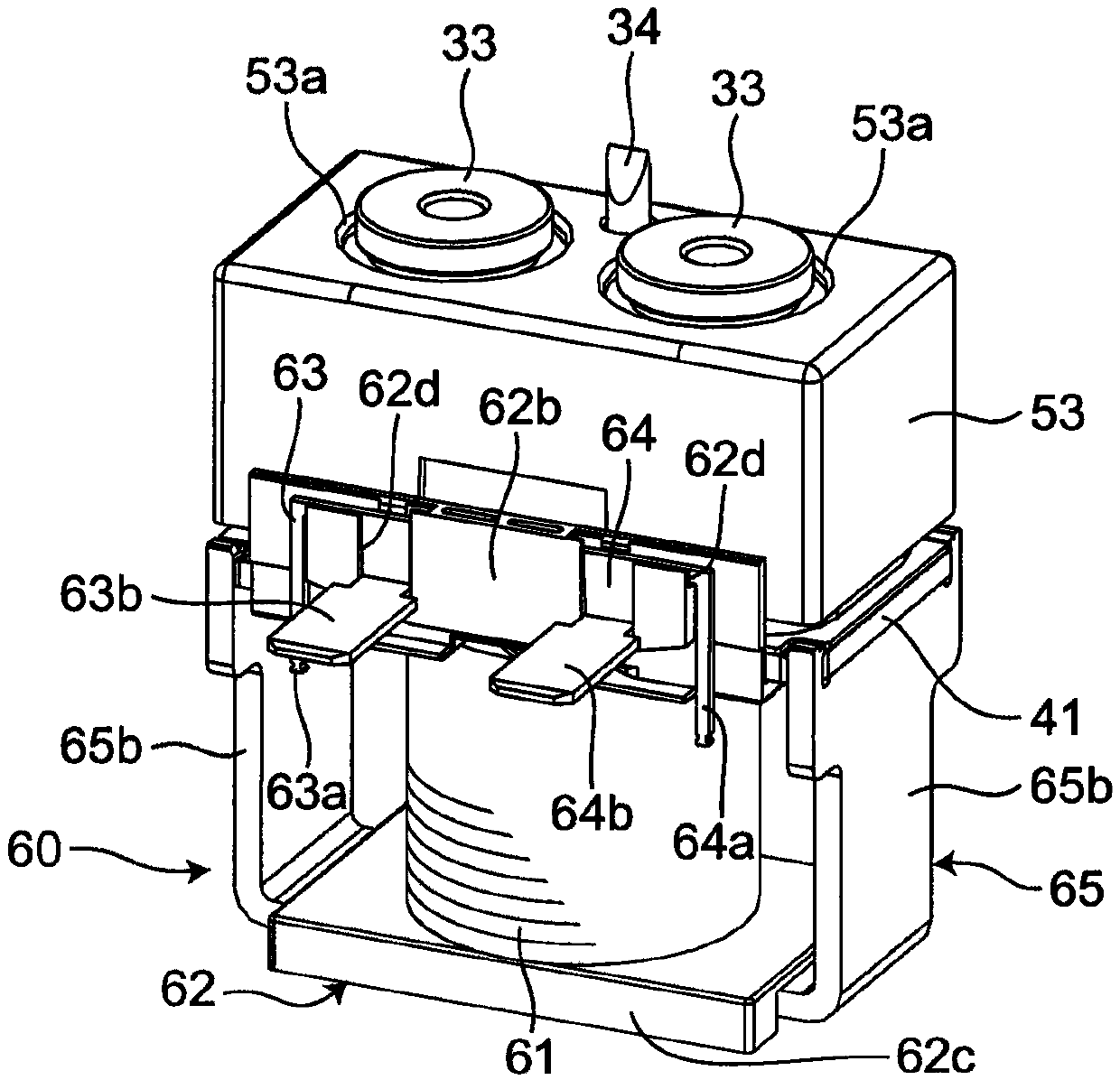 contact opening and closing device