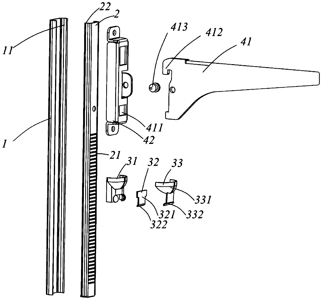 Adjustable type rack and refrigerator using same