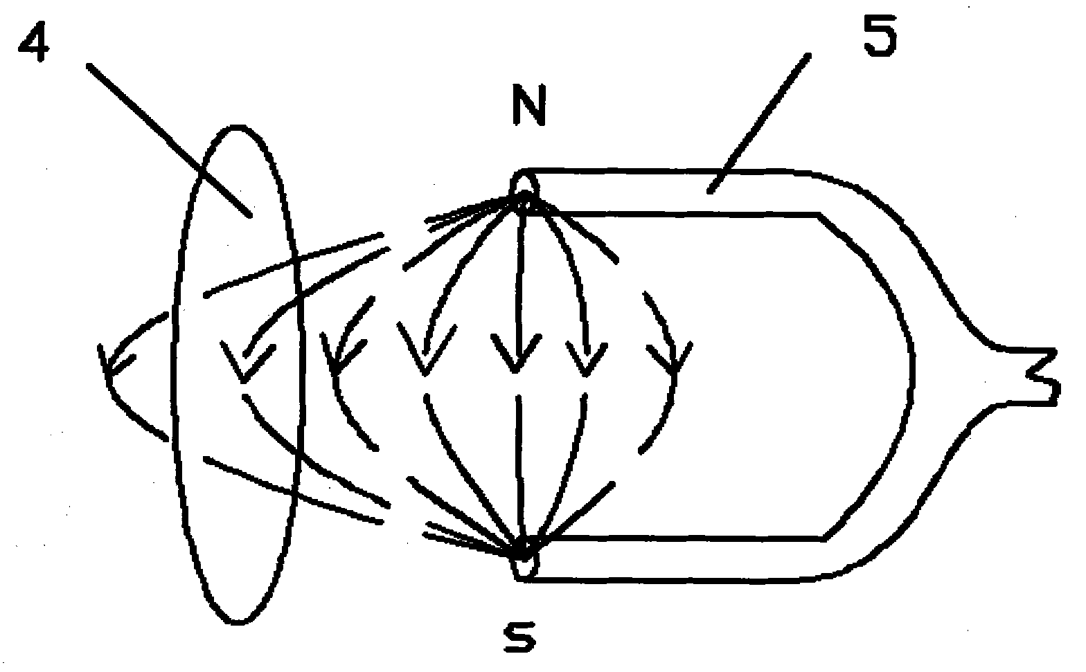 Induction type connecting shaft