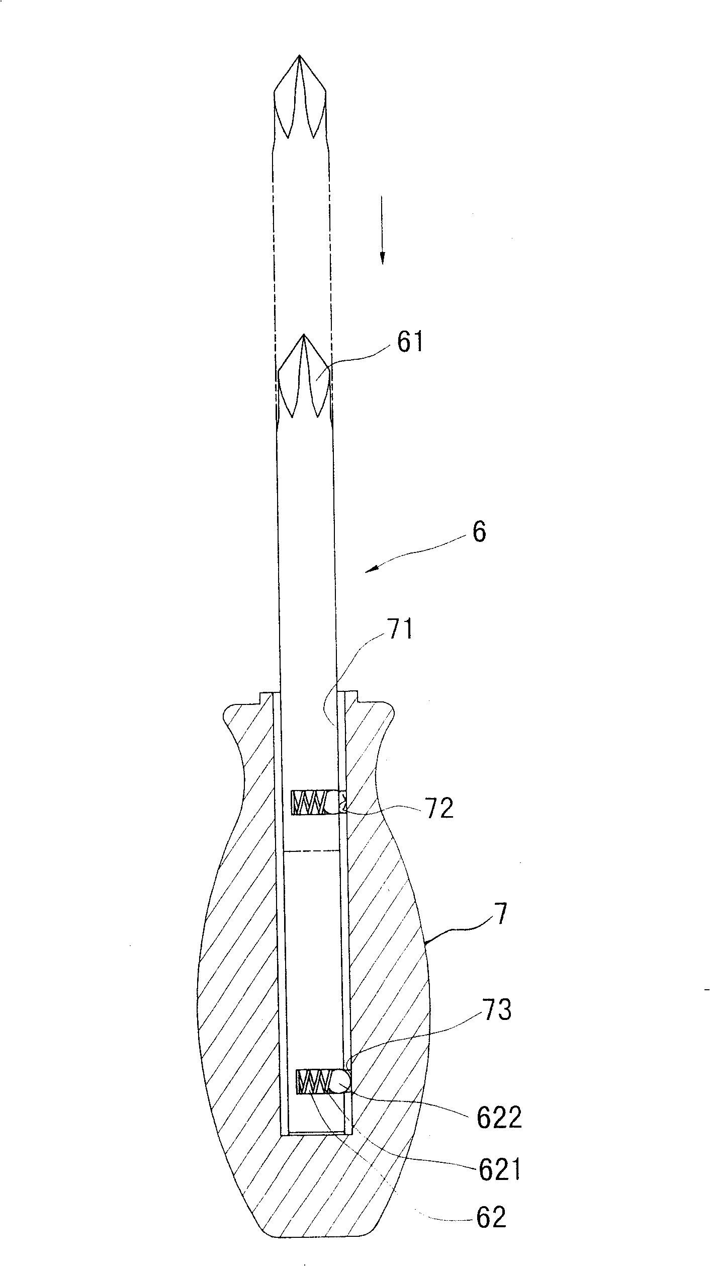 Adjustable screwdriver structure