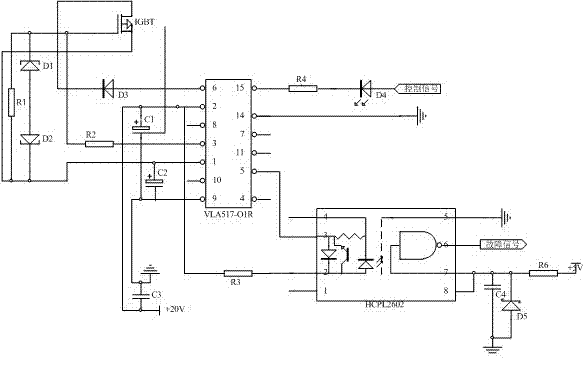 Drive protection circuit of insulated gate bipolar transistor (IGBT)