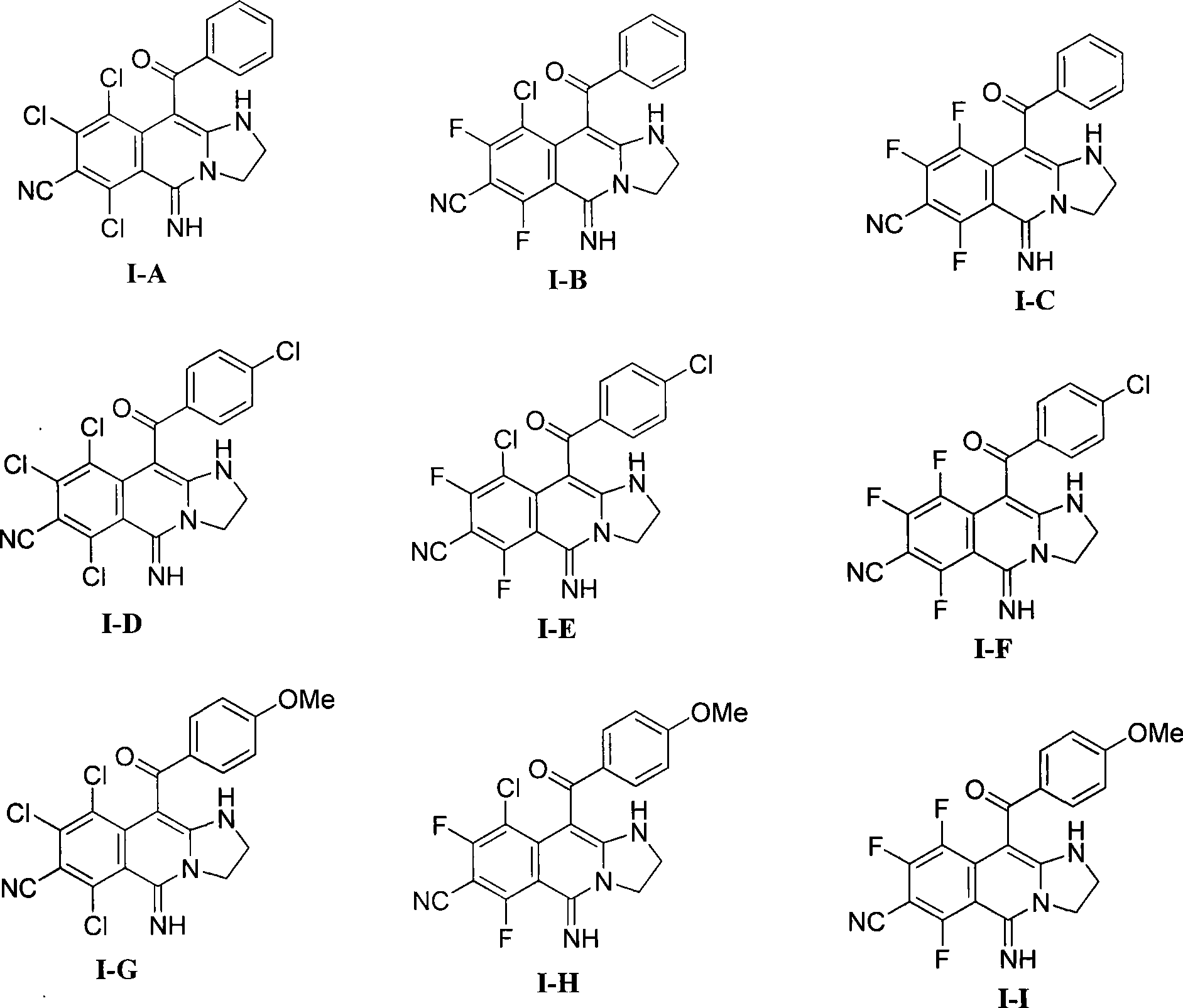 Polyhalogenated isoquinoline class derivate and synthetic method thereof