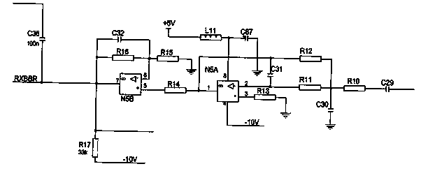 A kind of ultra-short wave radio receiving signal processing circuit