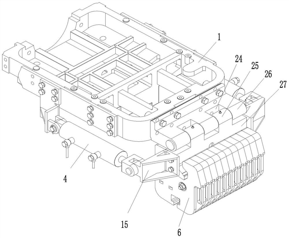 A center of gravity adjustment device for a tractor and its application method