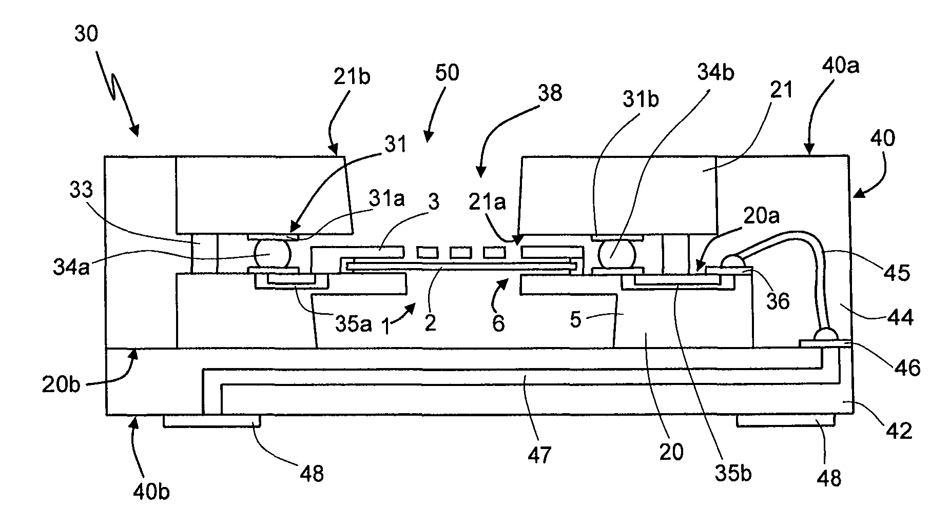 Assembly of a capacitive acoustic transducer of the microelectromechanical type and package thereof