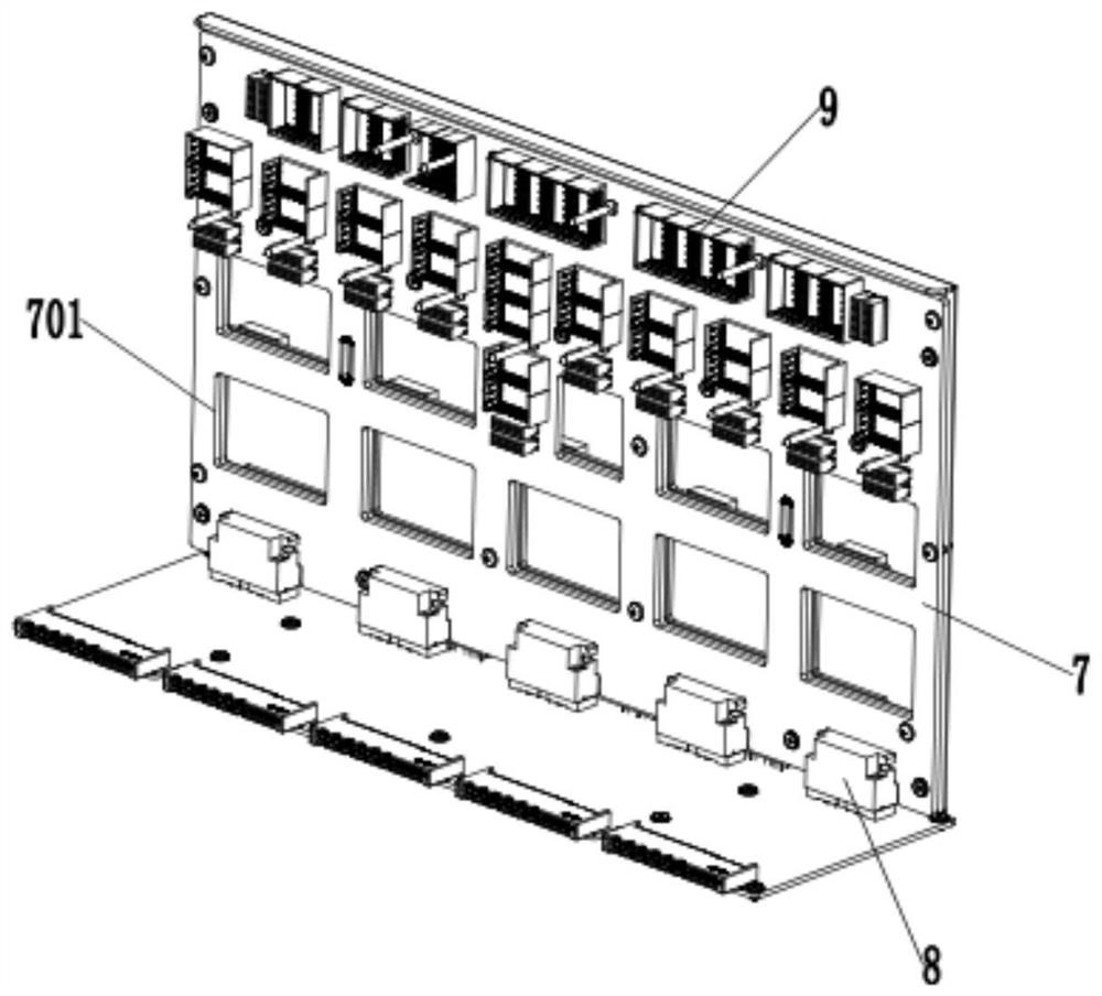 A 6u high-density server system power supply structure