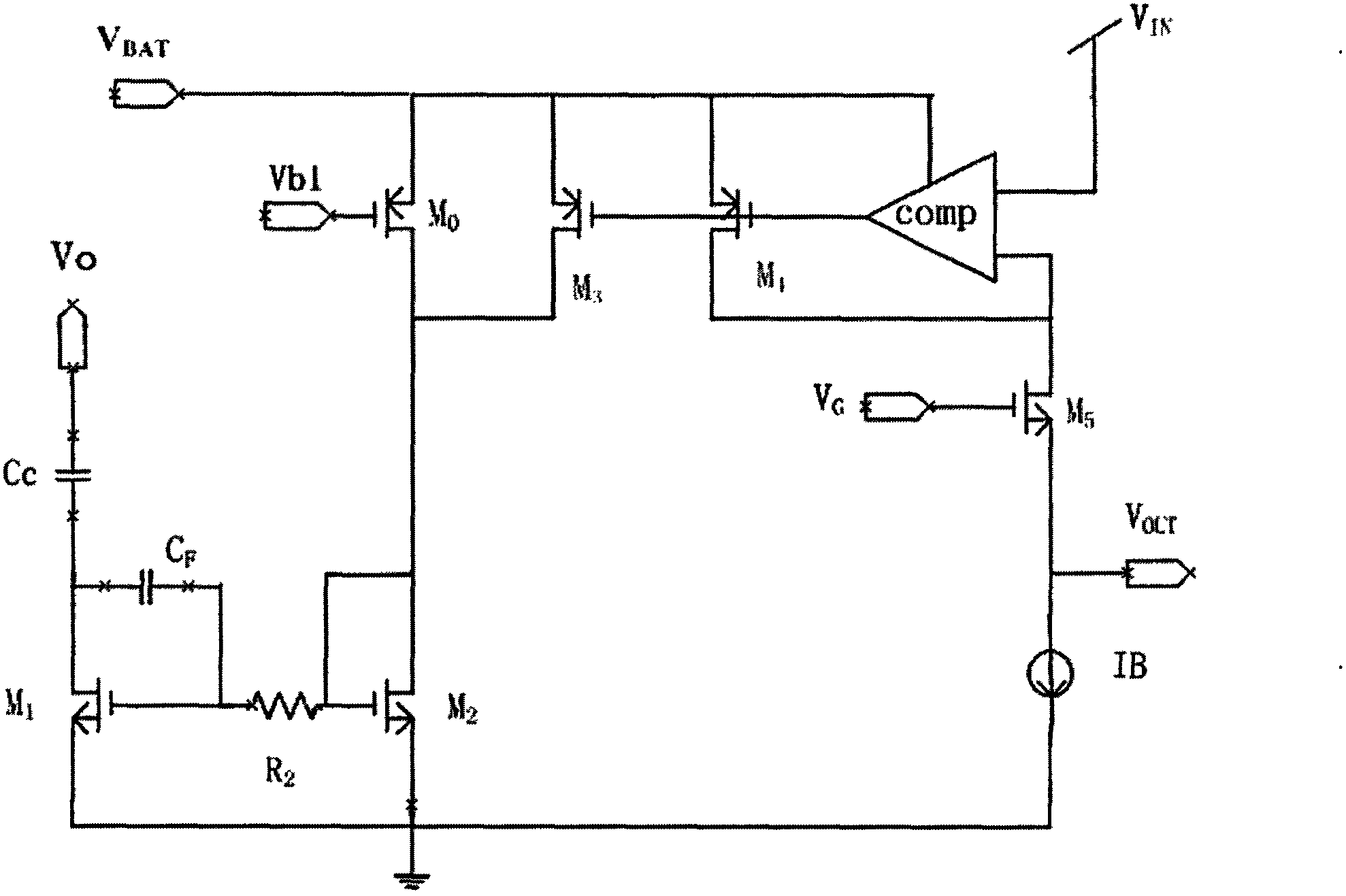 Low dropout linear regulator with quick transient response and high stability