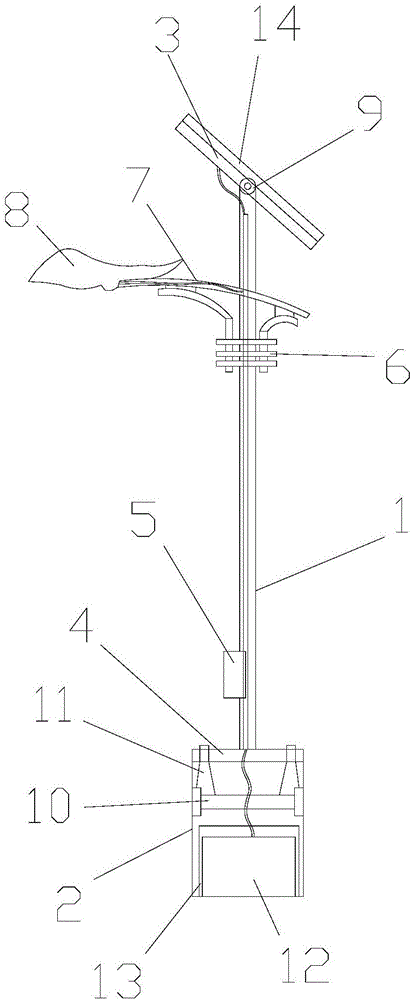 Solar lighting device for gardens