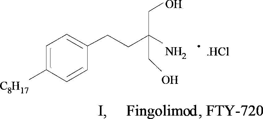 Method and intermediate for synthesizing Fingolimod hydrochloride