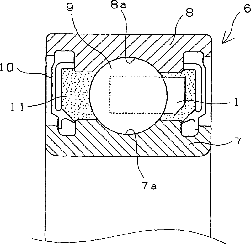 Retainer for rolling bearing, and rolling bearing