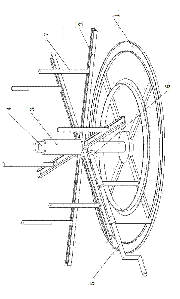 Scattered wire winding and unwinding device