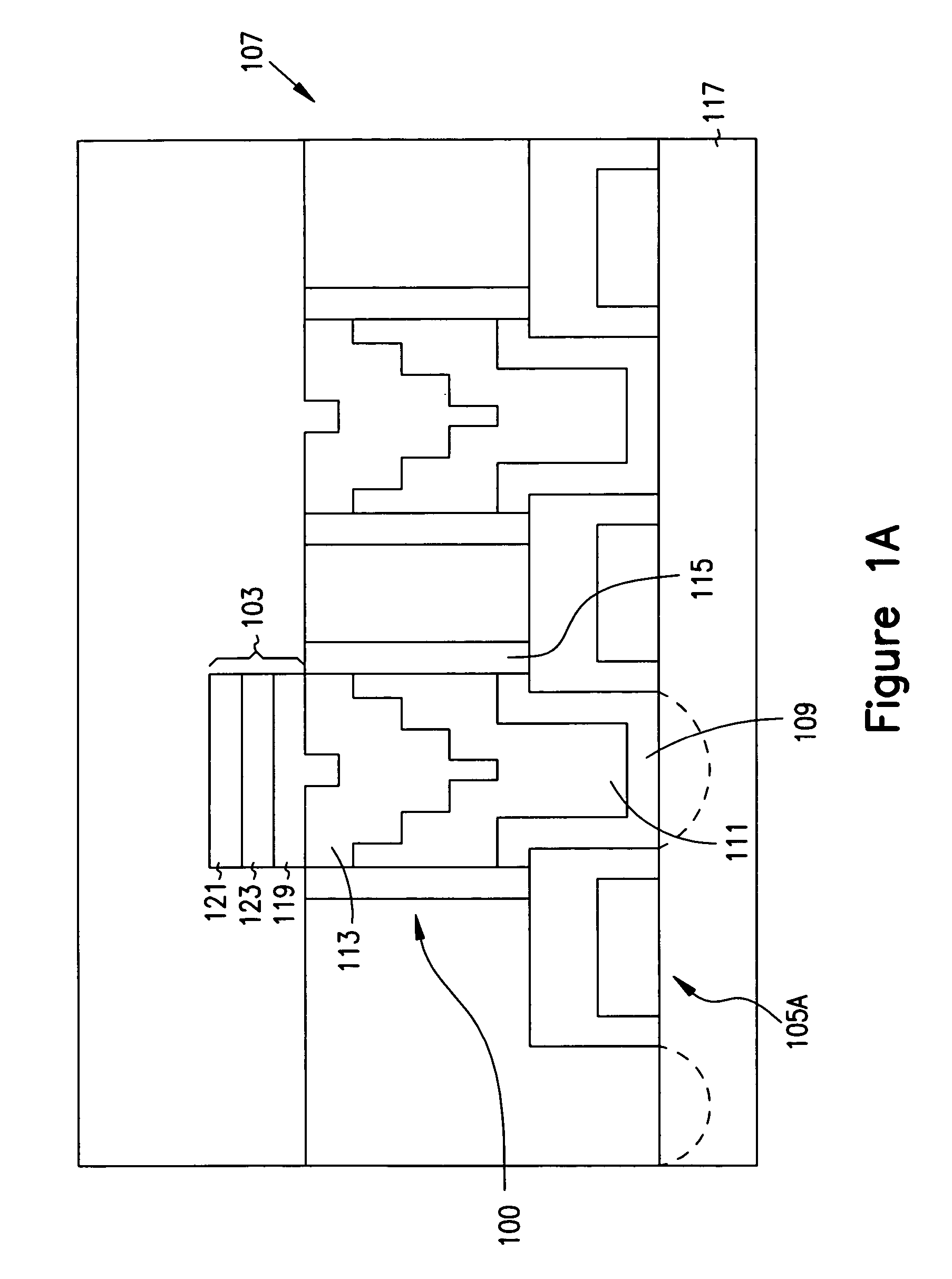 Method of forming a contact structure including a vertical barrier structure and two barrier layers