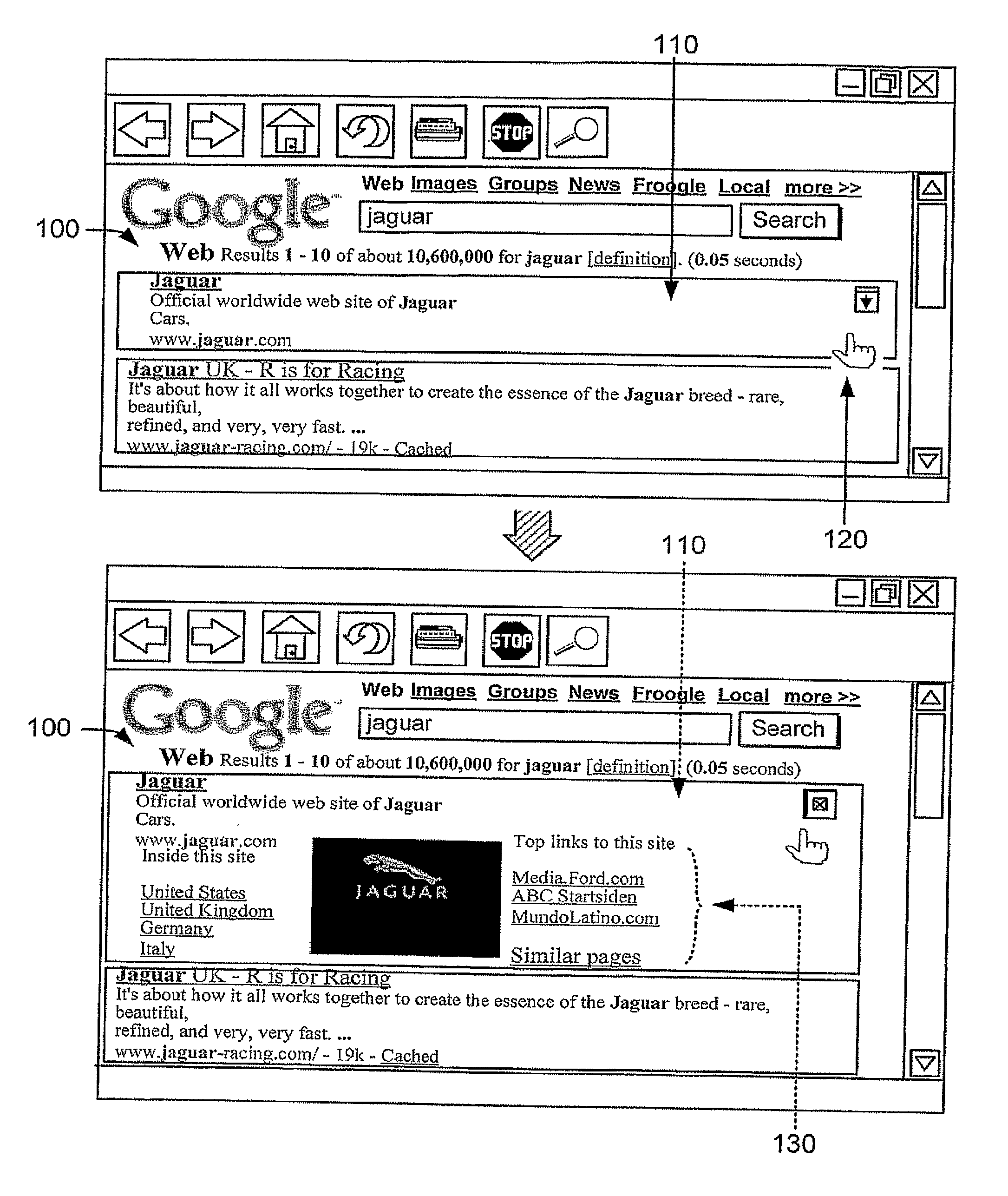 Displaying Compact and Expanded Data Items