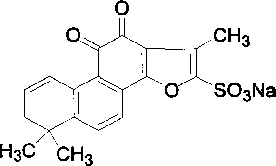 Dehydro-tanshinone IIA sulfoacid and application thereof