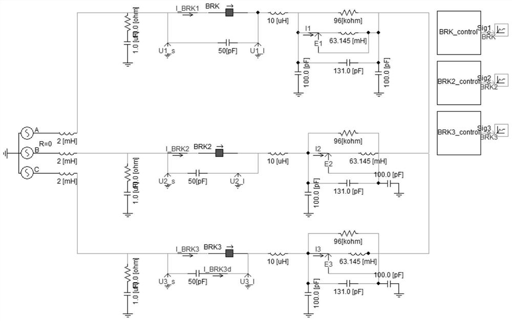 Circuit breaker switching reactor overvoltage simulation method