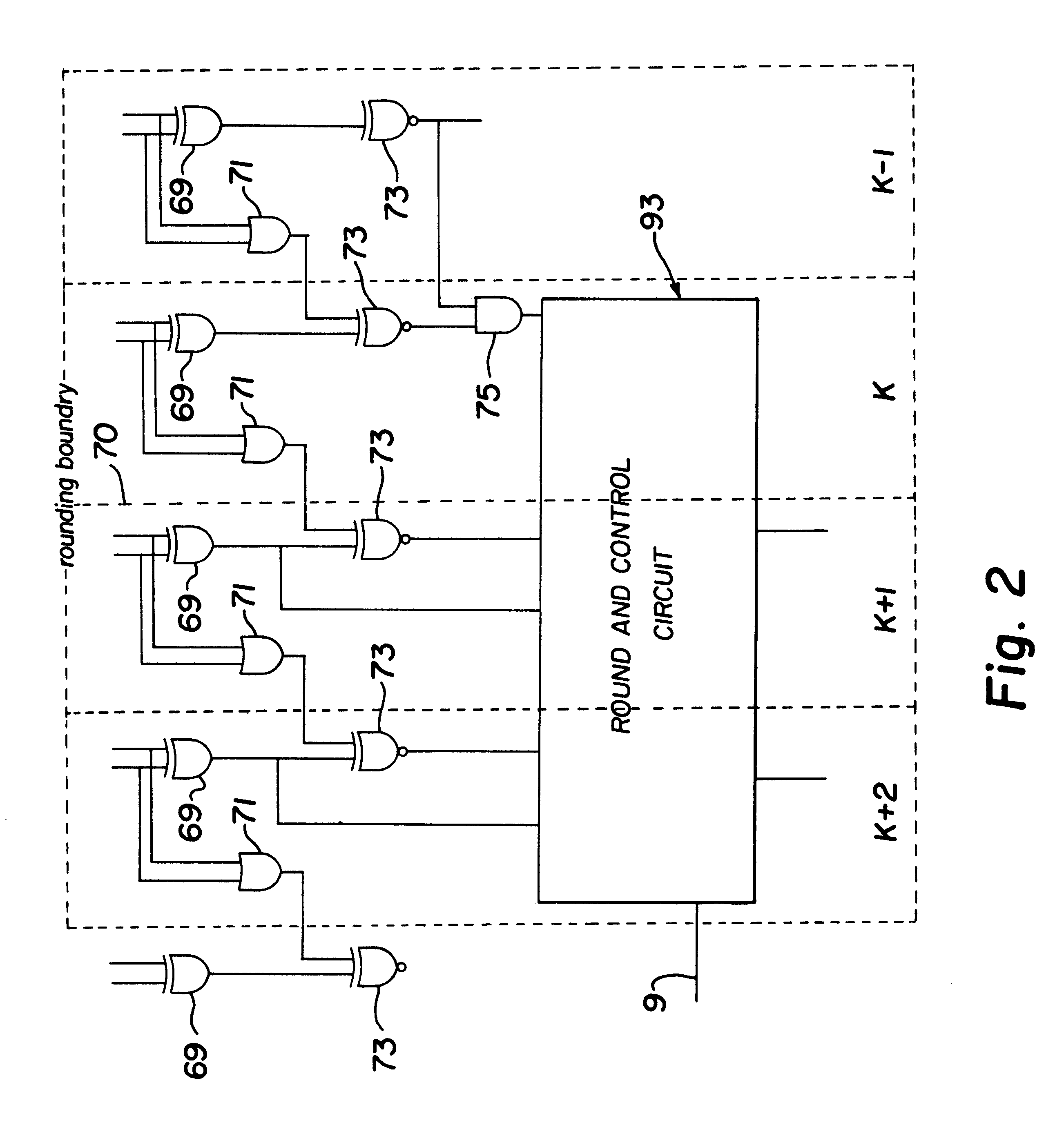 Adder circuit with the ability to detect zero when rounding