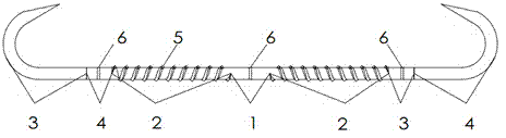 Suture line with reverse threads