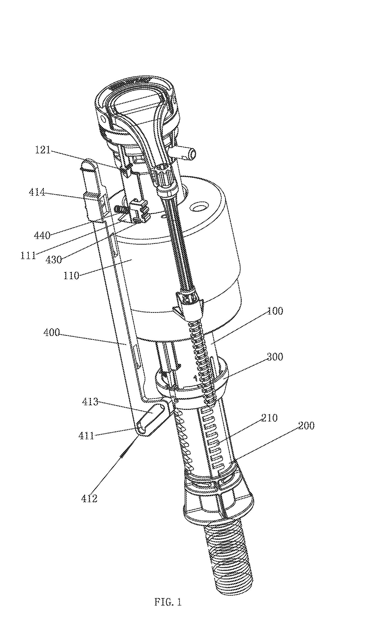 Height adjusting mechanism for an inlet valve