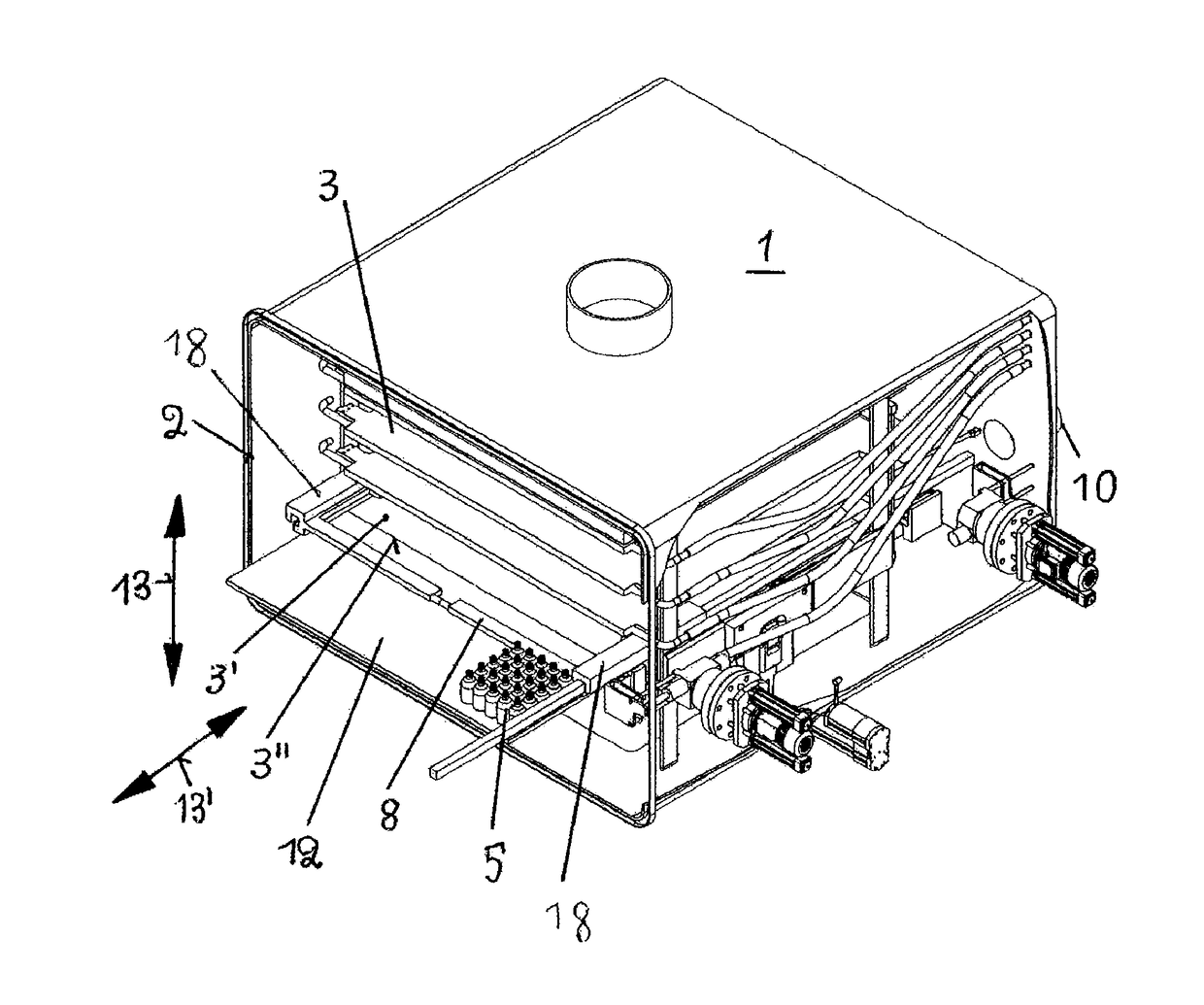 Loading and/or unloading device for a freeze drying system