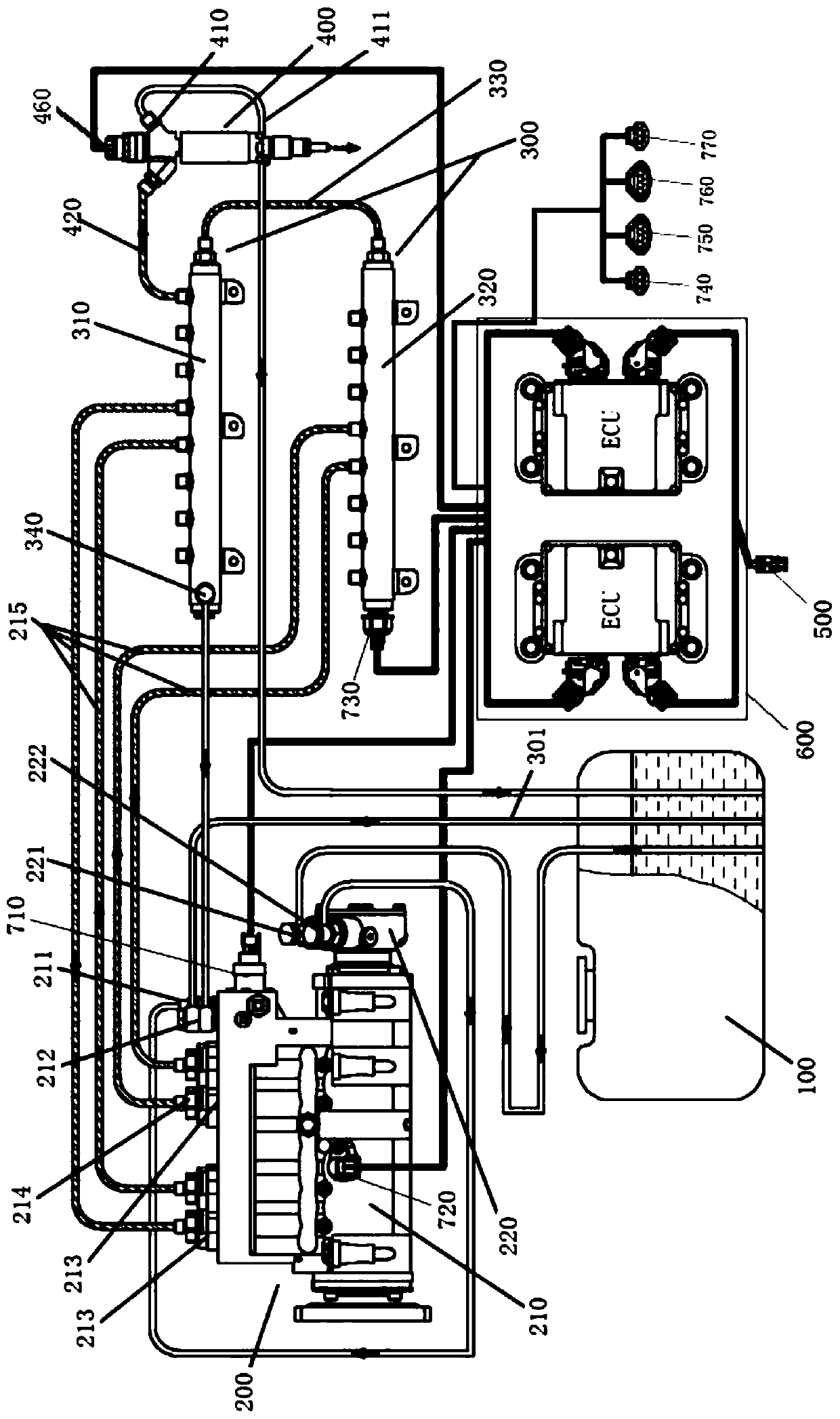 A diesel engine high pressure common rail system