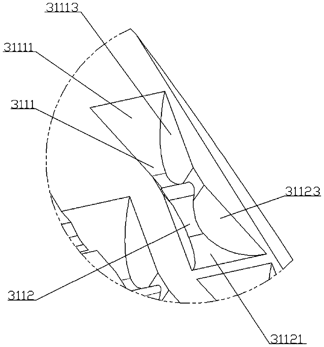 Nail anvil with nail guide structure and anastomat comprising nail anvil