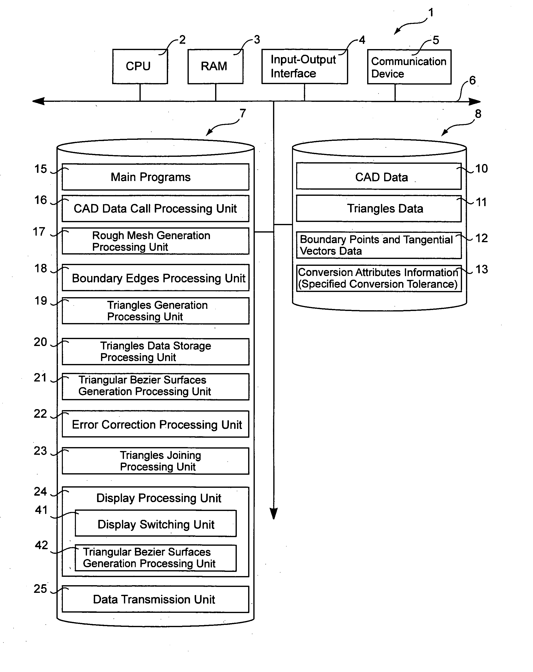 Method for approximating and displaying three-dimensional cad data, and 
method thereof
