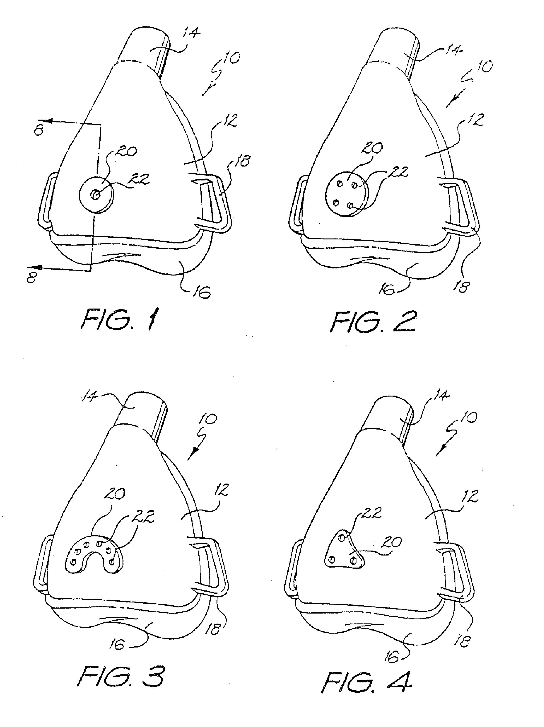 Mask and vent assembly therefor