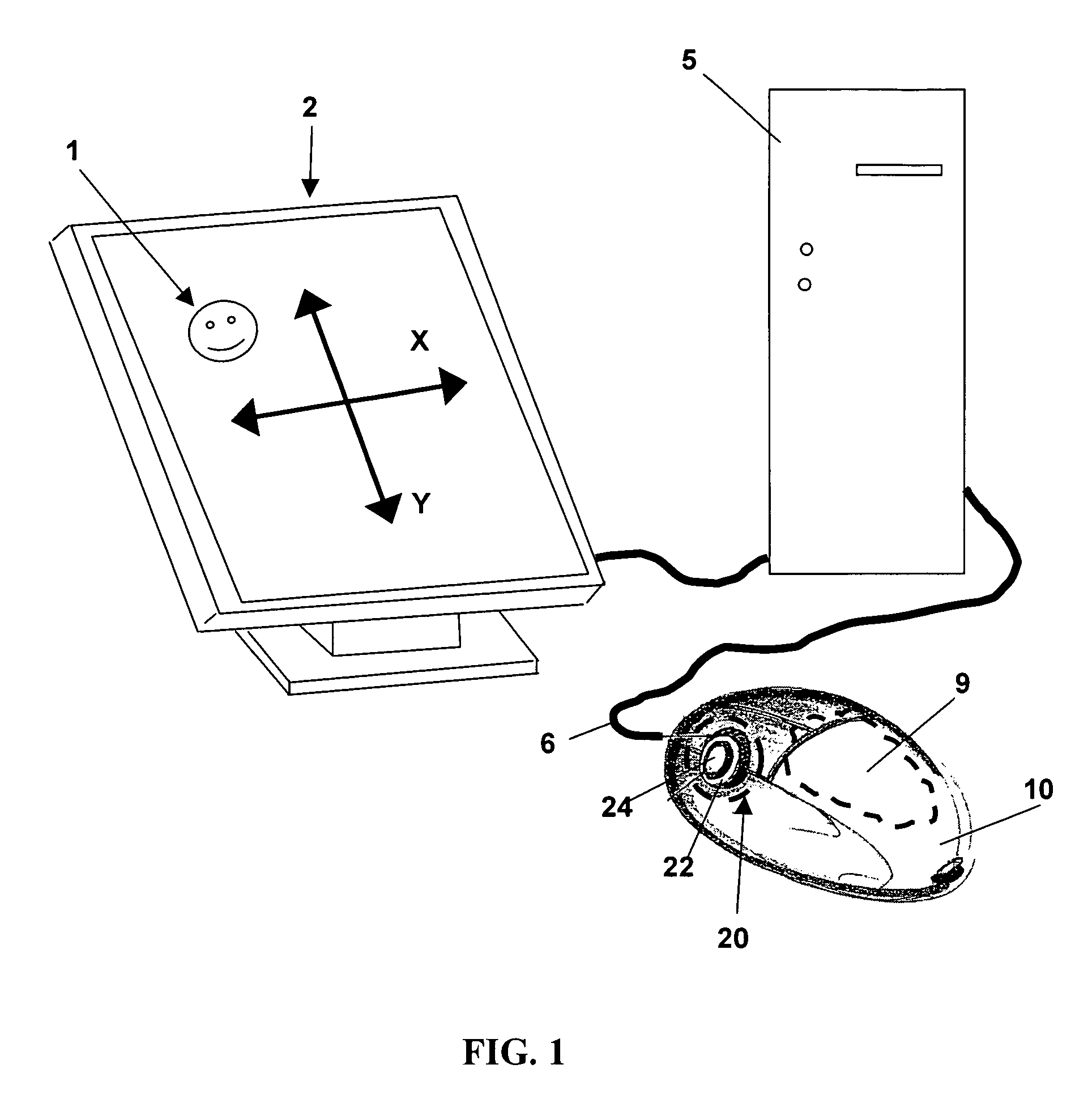 Input device including a scroll wheel assembly for manipulating an image in multiple directions