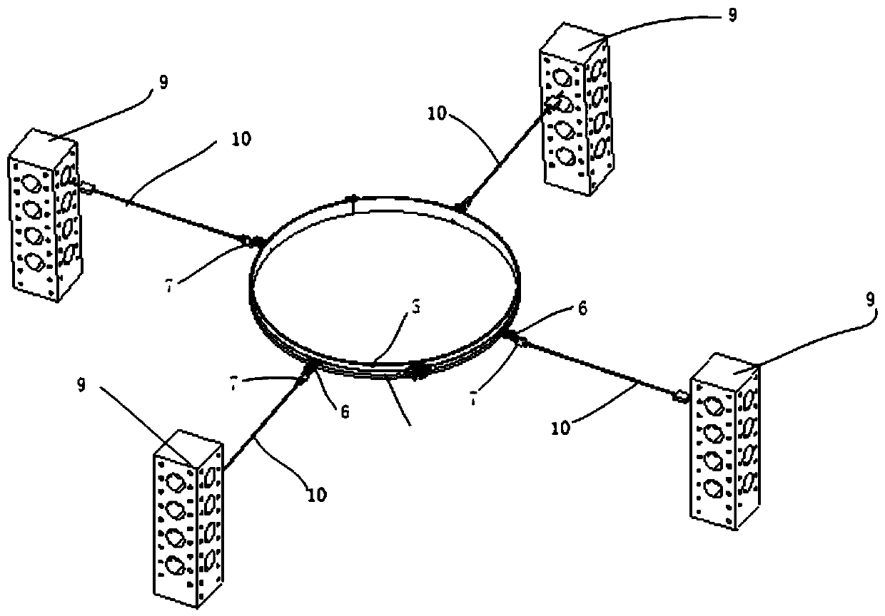 Force measuring supporting device based on wrapping tape